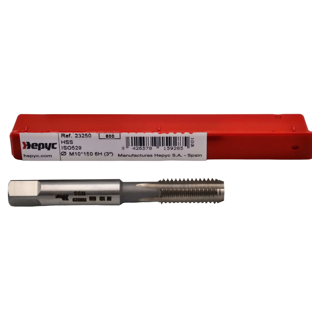 HEPYC TAPS Hepyc 23250 – M10 x 1.5mm HSS ISO529 Straight Flute Hand Tap 6H Bottoming