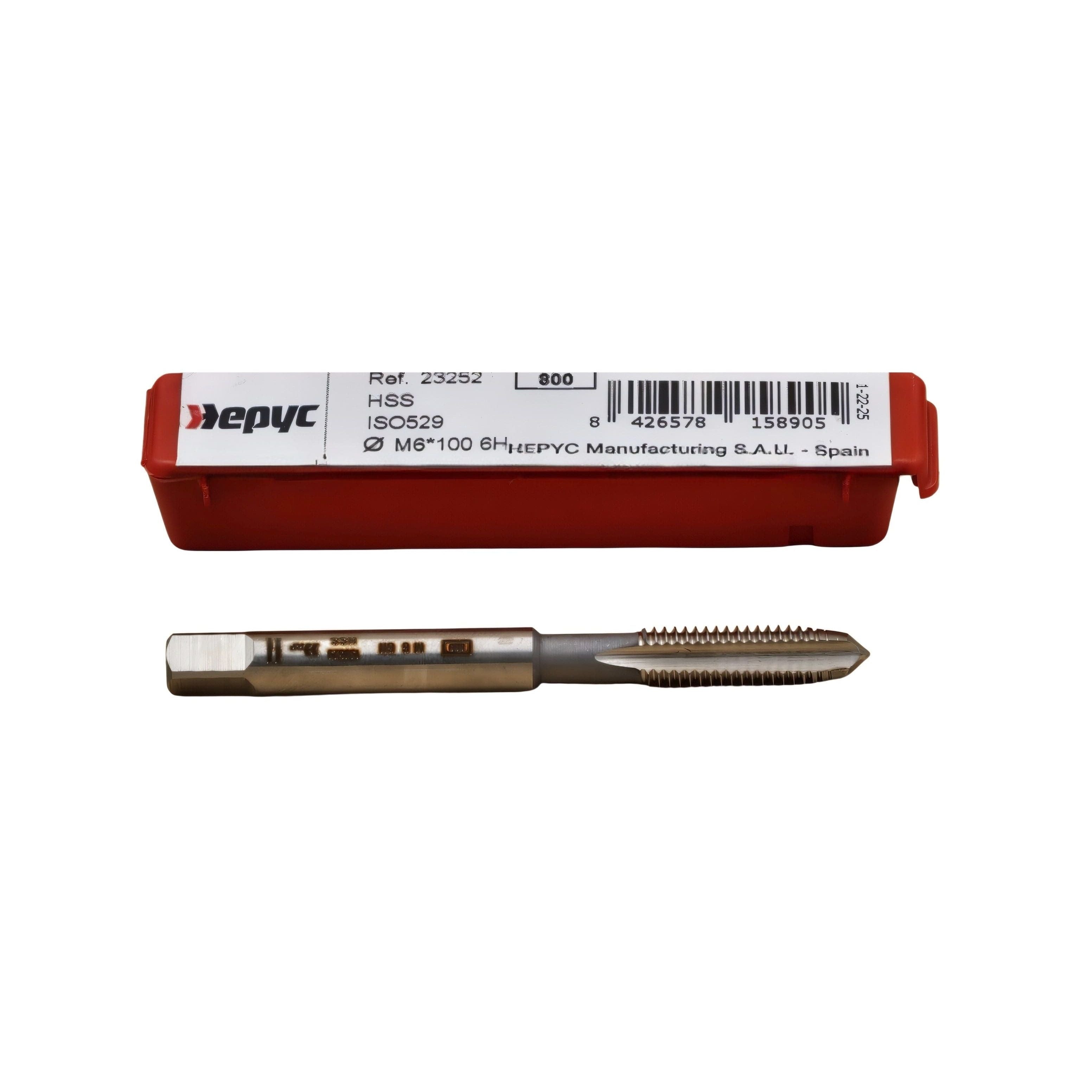 HEPYC TAPS Hepyc Machine Tap HSS ISO 529B M6 × 1.00 – DIN 13 Form B Gun, 6H
