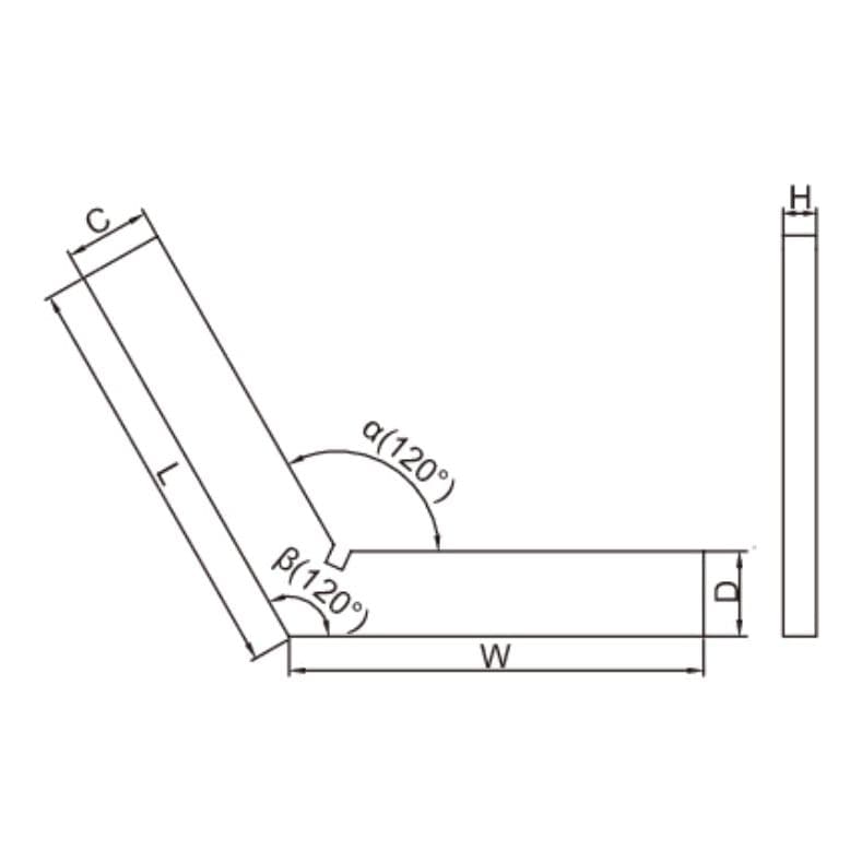 Insize 120° Square Range 50x50mm Series 4706-150 - Twin Eagle Imports