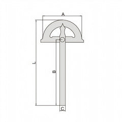 Insize 180° Protractor 150x200mm Range Series 4799-1150 - Twin Eagle Imports