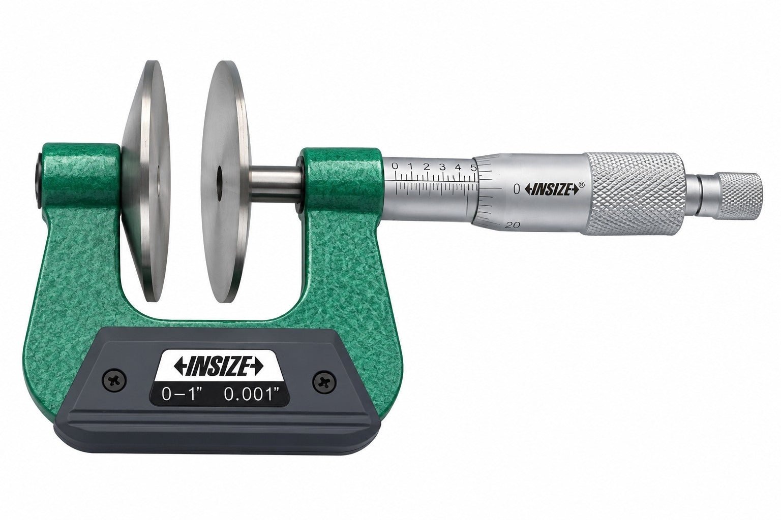 INSIZE 3289-1 Large Disc Micrometer 0–1" Range 0.001" Graduation - Twin Eagle Imports