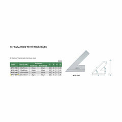 Insize 45° Square 200x130mm Range Series 4747-200 - Twin Eagle Imports