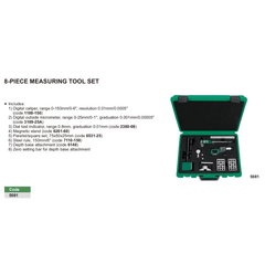 Insize 8-Piece Precision Measuring Tool Set Series 5081 - Twin Eagle Imports