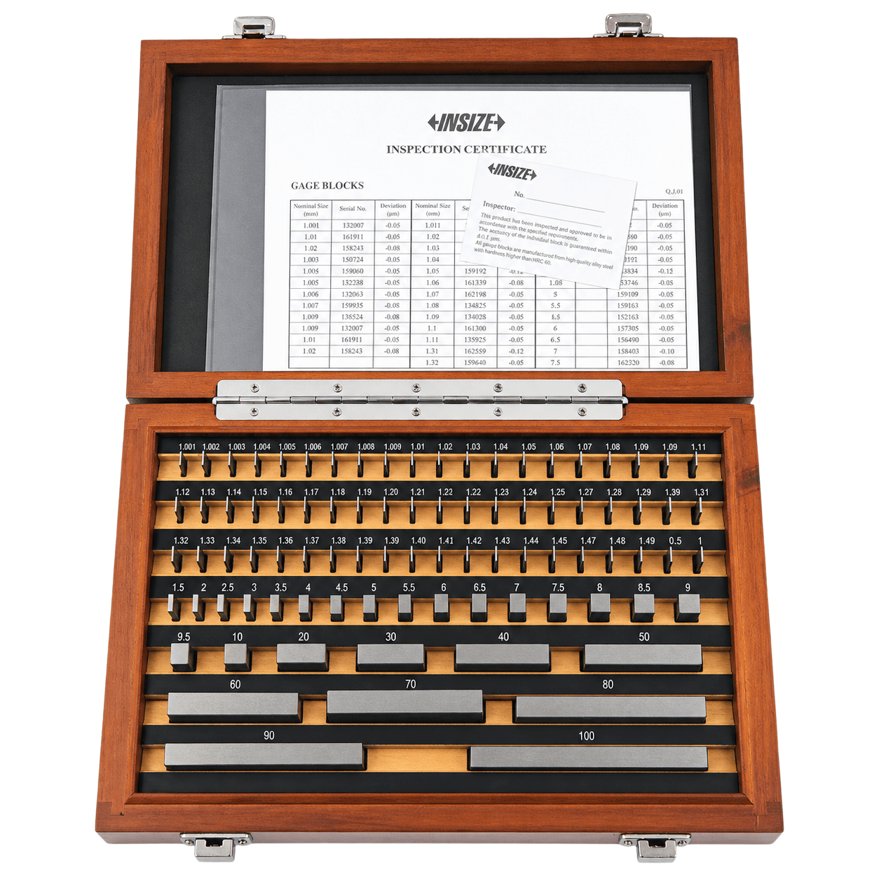 Insize 87 Piece Steel Gauge Block Set Series 4100-287 Grade 2 - Twin Eagle Imports