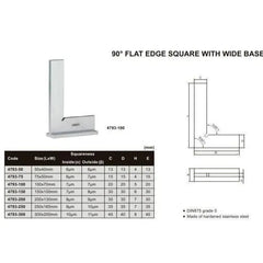 Insize 90° Flat Edge Square 150x100mm Range Series 4793-150 - Twin Eagle Imports