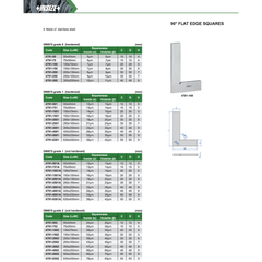 Insize 90° Flat Edge Square 75×55 mm Size Series 4791-75 - Twin Eagle Imports