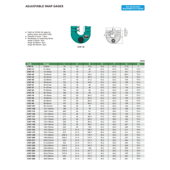 Insize Adjustable Snap Gauge 25–32 mm Series 2187-32 - Twin Eagle Imports