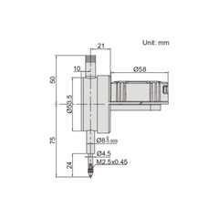 Insize Back Plunger Digital Indicator 12.7mm/0.5" Range Series 2118-10 - Twin Eagle Imports