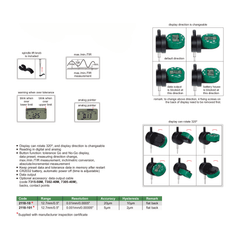 Insize Back Plunger Digital Indicator 12.7mm/0.5" Range Series 2118-10 - Twin Eagle Imports