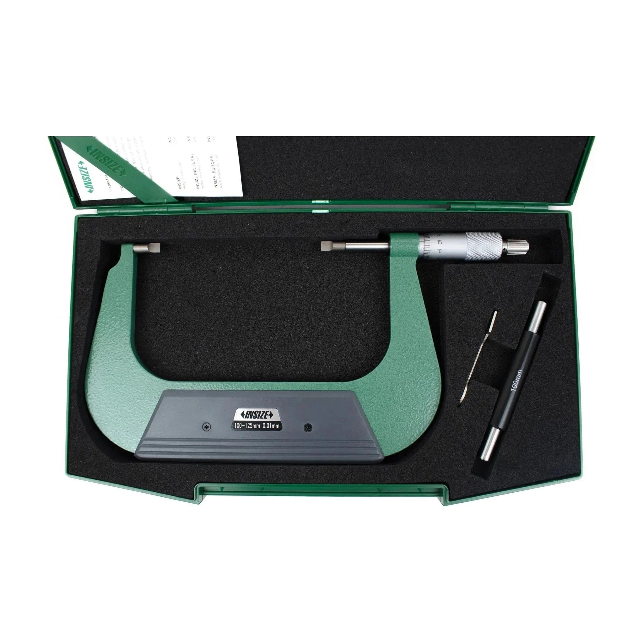 Insize Blade Micrometer 100-125mm Range Series 3232-125BA - Twin Eagle Imports