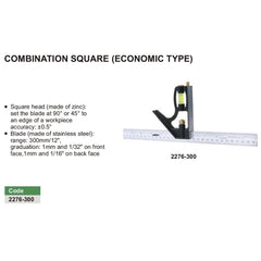 Insize Combination Square 300mm Range Series 2276-300 - Twin Eagle Imports