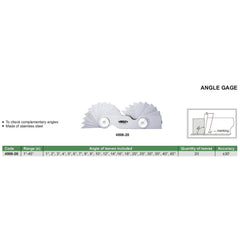 Insize Degree Angle Gauge 1°-45° Range Series 4806-20 - Twin Eagle Imports