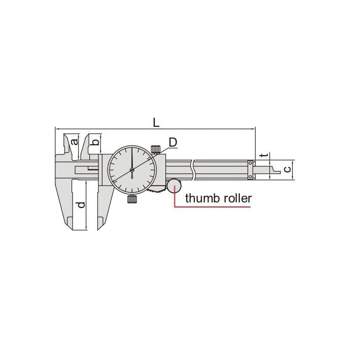 Insize Dial Caliper 0-150mm Range Series 1312-150A - Twin Eagle Imports