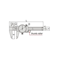 Insize Dial Caliper 0-150mm Range Series 1312-150A - Twin Eagle Imports