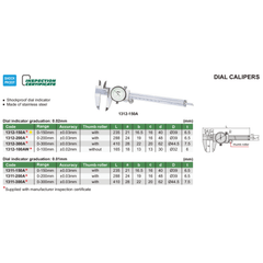 Insize Dial Caliper 0-150mm Range Series 1312-150A - Twin Eagle Imports