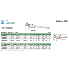 Insize Dial Caliper 0-200mm Range Series 1312-200A - Twin Eagle Imports