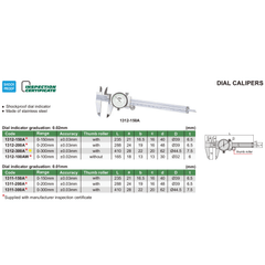 Insize Dial Caliper 0-300mm Range Series 1312-300A - Twin Eagle Imports