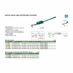 Insize Digital Back-Jaw Caliper 10-300mm/0.4-12" Range Series 1177-300 - Twin Eagle Imports