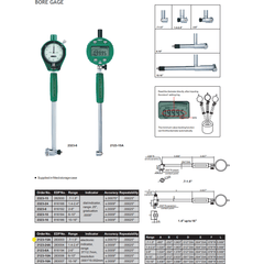 Insize Digital Bore Gauge 0.7-1.5" Range Series 2123-15A - Twin Eagle Imports