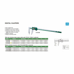 Insize Digital Caliper 0-300mm/0-12" Range Series 1170-300 - Twin Eagle Imports