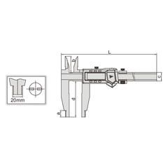 Insize Digital Caliper 0-500mm / 0-20" Range Series 1136-503 - Twin Eagle Imports