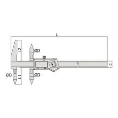 Insize Digital Centerline Caliper 10-500mm Range Series 1525-500 - Twin Eagle Imports