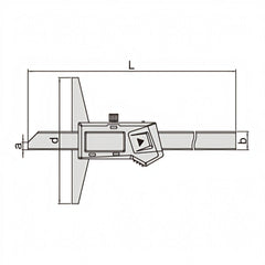 Insize Digital Depth Gauge 0-150mm/0-6" Range Series 1141-150A - Twin Eagle Imports