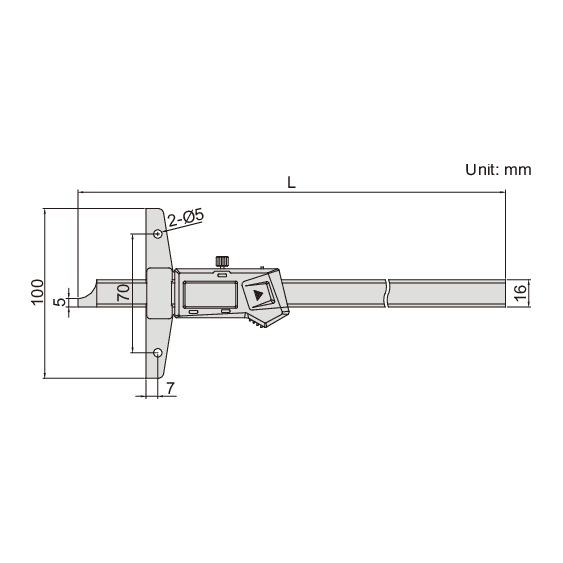 Insize Digital Depth Gauge 0-200mm / 0-8" Range Series 1147-200 - Twin Eagle Imports