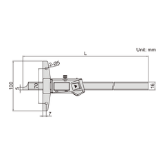 Insize Digital Depth Gauge 0-200mm / 0-8" Range Series 1147-200 - Twin Eagle Imports