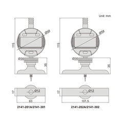 Insize Digital Depth Gauge 0-300mm/0-12" Range Series 2141-202A - Twin Eagle Imports
