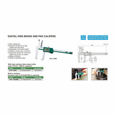 Insize Digital Disc Brake & Pad Caliper 0-150mm/0-6" Range Series 1167-150A - Twin Eagle Imports