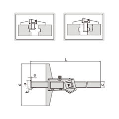 Insize Digital Double Hook Depth Gauge 0-300mm / 0-12" Range Series 1144-300A - Twin Eagle Imports