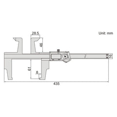 Insize Digital Drum Brake Caliper 0-300mm/0-12" Range Series 1168-300A - Twin Eagle Imports