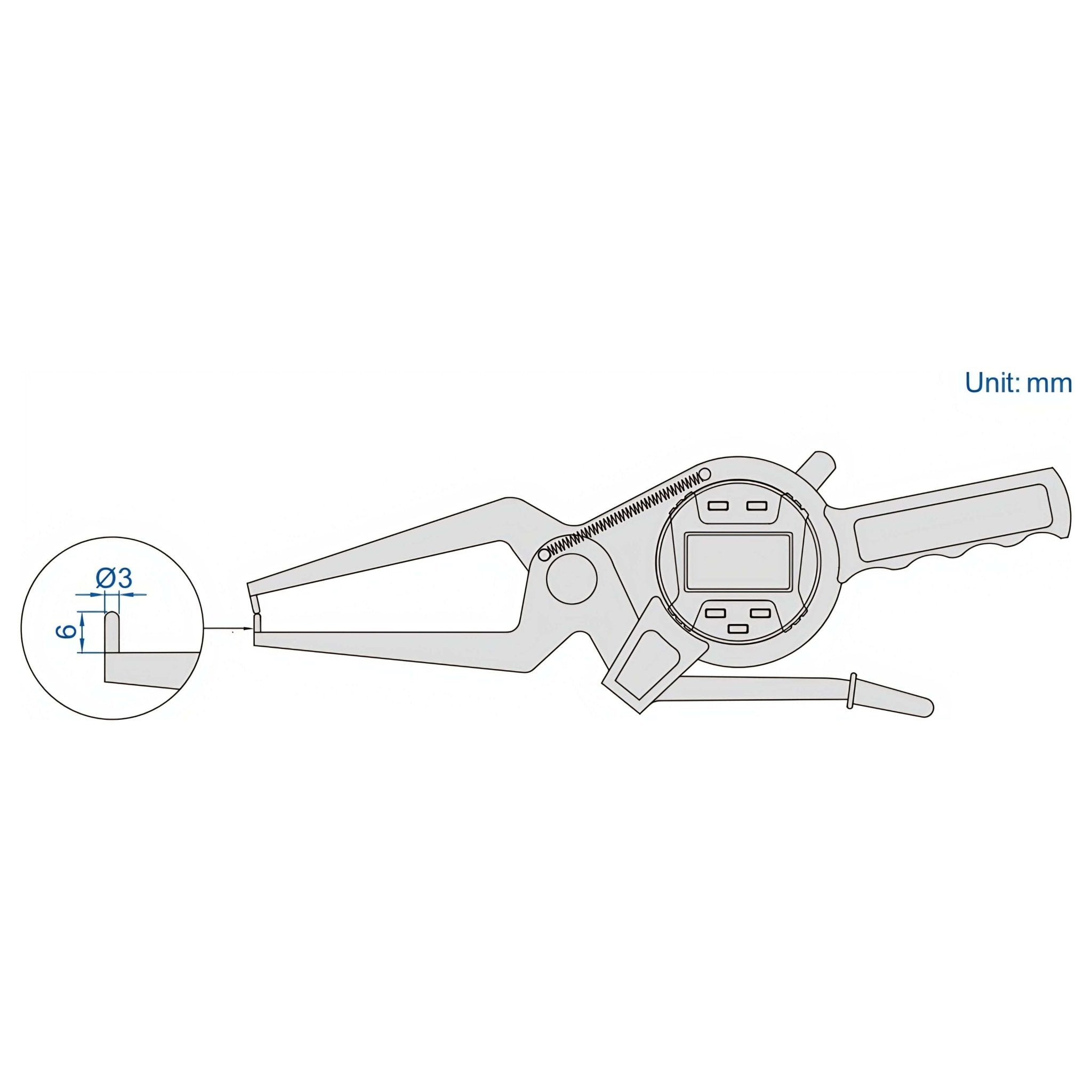Insize Digital External Caliper Gauge 0-20mm/0-0.8" Range Series 2132-20 - Twin Eagle Imports