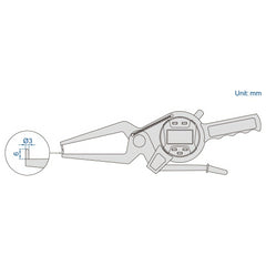 Insize Digital External Caliper Gauge 0-20mm/0-0.8" Range Series 2132-20 - Twin Eagle Imports