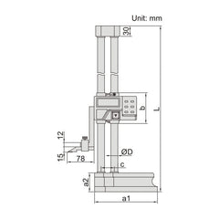 Insize Digital Height Gauge 0-300mm / 0-12" Range Series 1151-300 - Twin Eagle Imports