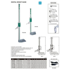 Insize Digital Height Gauge 0-500mm / 0-20" Range Series 1150-500 - Twin Eagle Imports