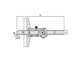 Insize Digital Hook Depth Gauge 0-150mm / 0-6" Range Series 1142-150A - Twin Eagle Imports