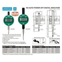 Insize Digital Indicator 25.4mm/1" Range Series 2113-25 - Twin Eagle Imports