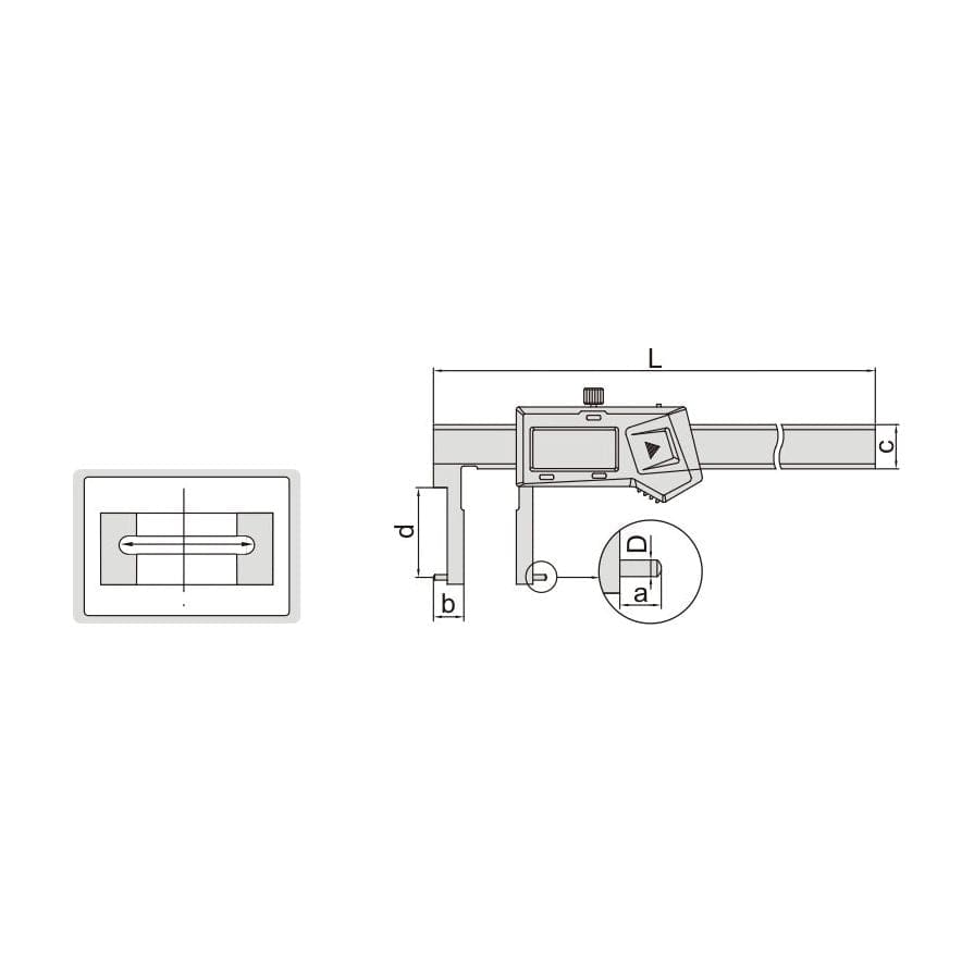 Insize Digital Inside Point Caliper 25-200mm Range Series 1121-200A - Twin Eagle Imports