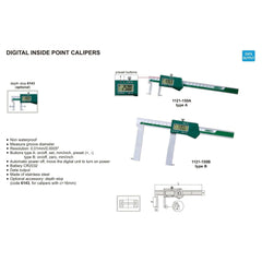 Insize Digital Inside Point Caliper 25-200mm Range Series 1121-200A - Twin Eagle Imports