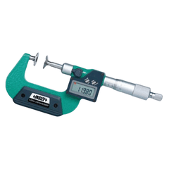 Insize Digital Non-Rotating Spindle Disk Micrometer 25–50 mm / 1–2" Series 3594-50A - Twin Eagle Imports