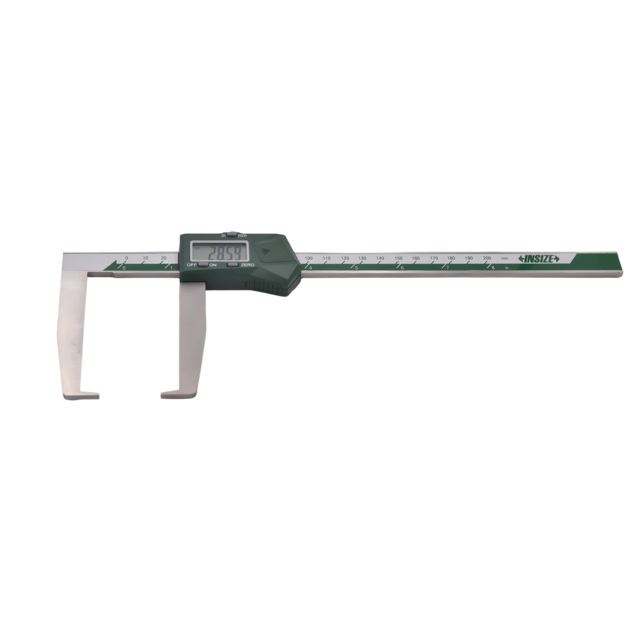 Insize Digital Outside Neck Caliper 0-200mm/0-8" Series 1187-200A - Twin Eagle Imports