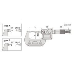 Insize Digital Point Micrometer 0-25mm/0-1" Range Series 3530-25BA - Twin Eagle Imports