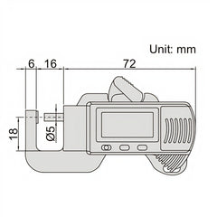 Insize Digital Snap Gauge 0-12mm/0-0.5" Range Series 2166-12 - Twin Eagle Imports