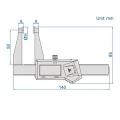 Insize Digital Snap Gauge 0-50mm/0-2" Range Series 1163-50A - Twin Eagle Imports