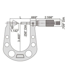 Insize Disc Brake Micrometer 0.3-1.3" Range Series 3288-1 - Twin Eagle Imports