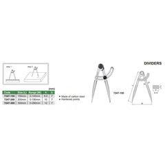 Insize Divider 0-190mm Range Series 7247-200 - Twin Eagle Imports