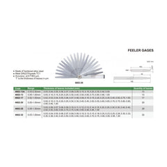 Insize Feeler Gauge 32pc Set 0.03-1mm Range Series 4602-32 - Twin Eagle Imports