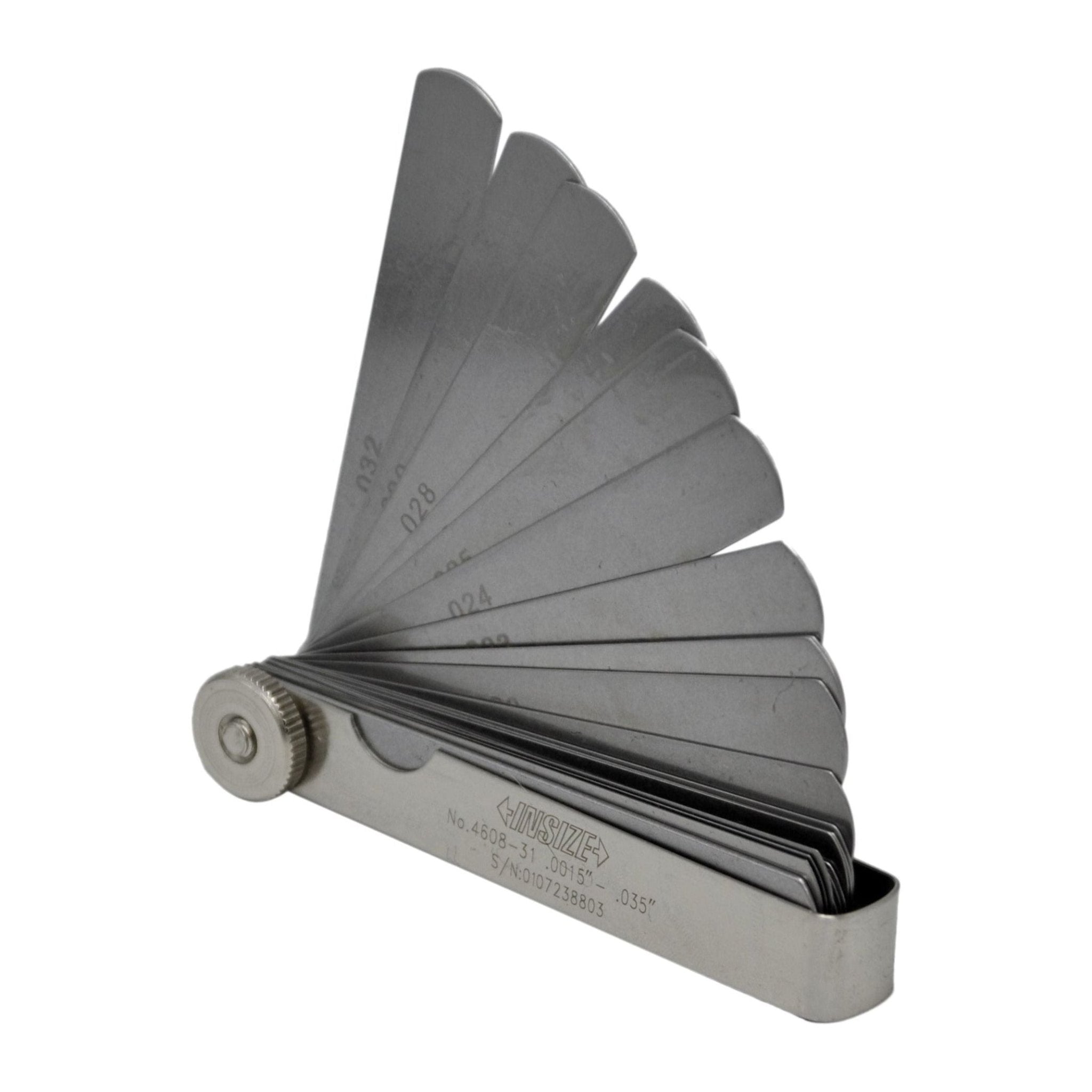Insize Imperial Feeler Gauge 32pc Set 0.0015"-0.35" Range Series 4608-31 - Twin Eagle Imports